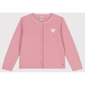 PETIT BATEAU - Vest - Roze - Molton - Hartjesprint