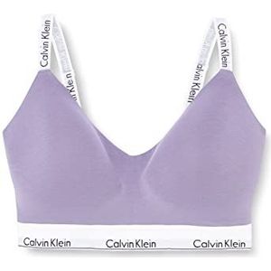 Calvin Klein Dames Lght gevoerde Bralette (volledige beker), Splash van druif, L
