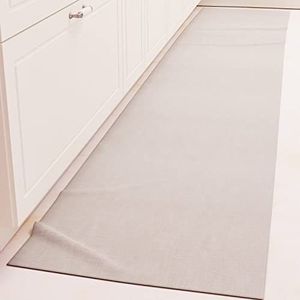 PETTI Artigiani Italiani - TPCTU, tapijt voor keuken, loper voor keuken, antislip en wasbaar, 52 x 180 cm, eenkleurig design, grijs, 100% Made in Italy