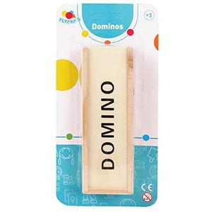 FLYPOP'S - Dominos - Bordspel - 140883 - Zwart - Plastic - 2 tot 4 spelers - Kind - Volwassene - Reisspellen - 3,6 cm x 1,7 cm - Vanaf 3 jaar