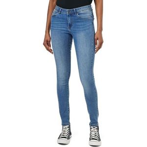 VERO MODA VMTANYA Mid Rise jeans voor dames, blauw (medium blue denim), (XS) W x 34L