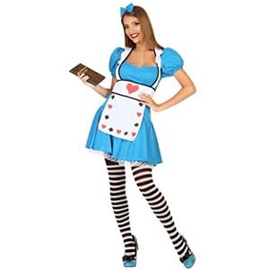 ATOSA 53963 Costume Alice XS-S, dames, lichtblauw/wit