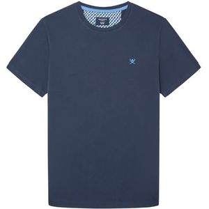 Hackett London Heren Swim Trim 3D Box T-Shirt, Blauw (Navy), XL, Blauw (zwart), XL