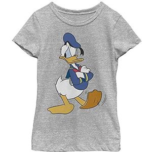 Disney Characters Traditional Donald Girl's Crew Tee, Athletic Heather, X-Small, Athletic Heather, XS