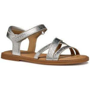 Geox J Karly Girl-sandalen, zilver, 35 EU, Zilver, 35 EU