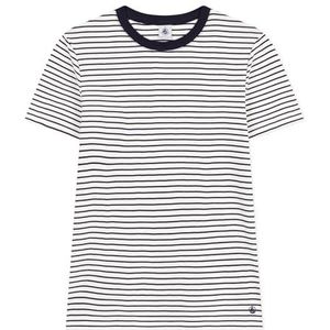 Petit Bateau Dames T-shirt met korte mouwen Marshmallow/Smoking L, Marshmallow/Smoking, L