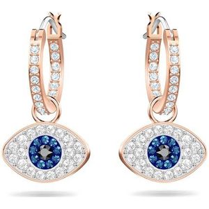 Swarovski Symbolica ringoorbellen, Boze oog, Blauw, Roségoudkleurige toplaag