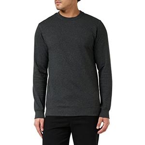 Urban Classics Basic Terry Crew Sweatshirt voor heren, Grau (Charcoal 00091), M