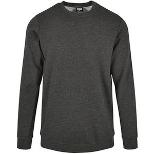 Urban Classics Basic Terry Crew Herentrui, klassieke herentrui van terry-katoen, maten S-5XL, verkrijgbaar in verschillende kleuren, grijs (Charcoal 00091), 5XL