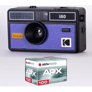 KODAK DA00259 – set camera i60 en 1 ISO 100 filmrol met 36 posities, 31 mm optische lens, geschikt voor ISO 200/400/800 films, voor 35 mm kleurfolies – blauw
