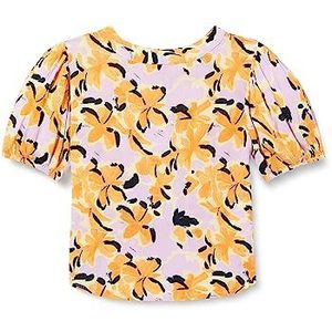 NAME IT Meisjes NKFJASSINE SS TOP T-shirt, Mock Orange, 116, Mock Oranje, 116 cm