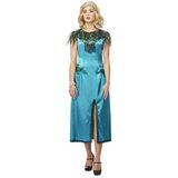 Smiffys 51532XS Officieel gelicentieerd Peaky Blinders Grace Shelby kostuum, dames, blauw & groen, XS-UK maat 04-06