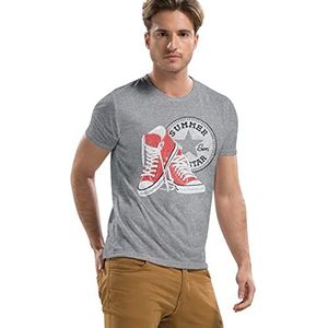 ASIOKA Summer Star T-shirt, grijs, XXL, uniseks, volwassenen
