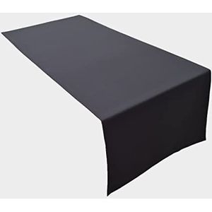 Hoogwaardige tafelloper, tafellinnen, 100% katoen, collectie concept, kleur en grootte naar keuze (tafelloper - 45x120cm, antraciet)