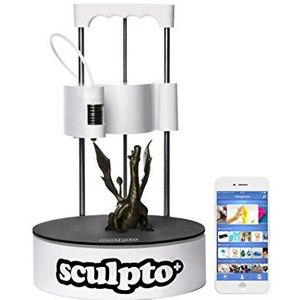 Sculpto+ 3D-printer, volledig gemonteerd met wifi, iOS en Android-connectiviteit - geluidloos - plug&play-printer, groot volume.