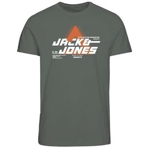 JACK & JONES Jcophoto Tee Ss Crew Neck FST T-shirt voor heren, agave green, S