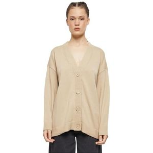 Urban Classics Grote oversized gebreide cardigan voor dames, Wetzand, 3XL