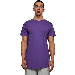 Urban Classics Heren T-shirt Shaped Long Tee effen kleur, lang gesneden mannenshirt, verkrijgbaar in vele verschillende kleuren, maten XS- 5XL, Ultraviolet, XXL