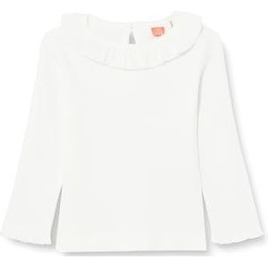 Koton Babygirl Crew Neck Long Sleeve Ruffled T-shirt, ecru(010), 12-18 Maanden