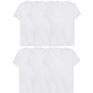 Fruit of the Loom Eversoft Cotton Stay Tucked Crew T-shirt voor heren, onderhemd, regular - 6-pack wit - Coolzone okselholtes, groot, Regular – 6-pack wit – Coolzone okselholtes, L