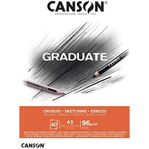 Canson Graduate Croquis Block, A3, 40 H, fijn, 96 g