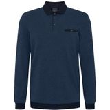 Bugatti Herren Poloshirt met lange mouwen en gestructureerde kraag