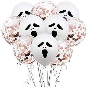 Grimace Terror Emoji Roze Goud Halloween Ballonnen 10 Inch 12 Inch Party Decoratie