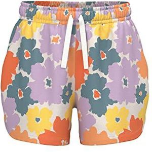 NAME IT sweatshorts voor meisjes, Wit Alyssum/Aop: bloem, 116 cm