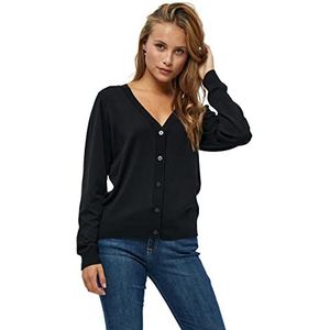 Minus Milla Gebreid Vest met V-hals | Zwarte Vesten Voor Dames VK | Lente Dames Vest | Maat L