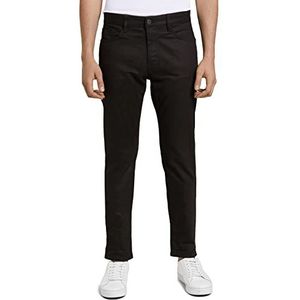 TOM TAILOR Uomini Josh Regular Slim Jeans 1021011, 10246 - Clean Raw Black Denim, 32W / 34L
