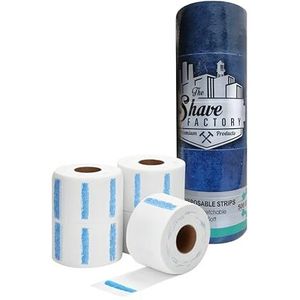 The Shave Factory Halsstrips voor Kappers - 5 Rollen van 100 Strips - Kroos Nekbeschermer voor Comfortabele Scheerervaring of Knipbeurt - Speciaal Ontworpen Kroos Nekpapier dat Haar Opvangt (White)