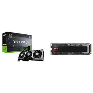 MSI GeForce RTX 5070 12G Ventus 3X OC + Samsung 9100 PRO NVMe M.2 SSD, 2 TB, GeForce RTX 5070 12G VENTUS 3X OC + Samsung Gen5 Internal SSD