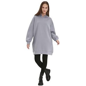 Trendyol Vrouwen bescheiden normale basic capuchon gebreide bescheiden sweatshirts, Grijs, S
