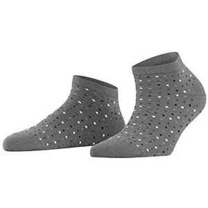 FALKE Dames Korte sokken Multispot W SN Katoen Kort gedessineerd 1 Paar, Grijs (Mid Grey Melange 3530), 35-38