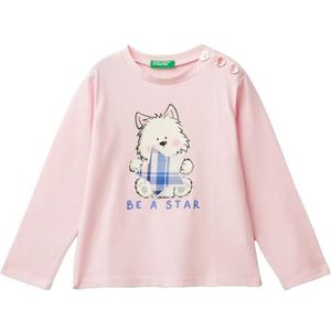 United Colors of Benetton T-shirt M/L, Roze, 1 jaar