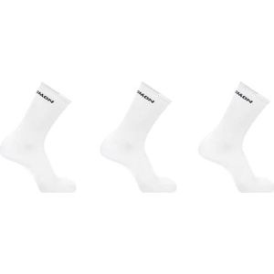 Salomon Unisex Flow Crew 3-pack wit-zwarte sokken