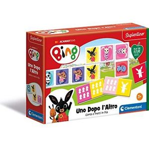 Clementoni - 16283 - Sapientino - Game Bing - Eén na de andere Domino - Play for Future - Made in Italy, educatief spel voor kinderen 3 jaar (Italiaanse versie), 100% gerecycled karton