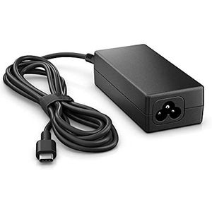 HP-PC USB-C-voeding, 45 W, compatibel met HP notebooks met USB-C-poort, PD-technologie detecteert en levert automatisch 5 V, 9 V, 12 V of 15 V, compatibel met Chromebook, zwart