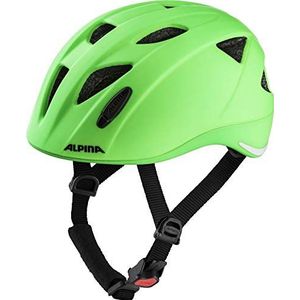 ALPINA XIMO L.E. - Lichte, veilige en onbreekbare fietshelm met optioneel LED-licht voor kinderen, groen mat, 49-54 cm