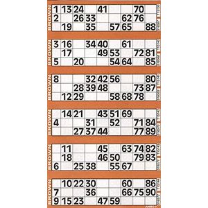 CARTALOTO - 8 notitieboeken met 750 Jumbo Bingo tickets - bruin, JOJBB1-09, meerkleurig