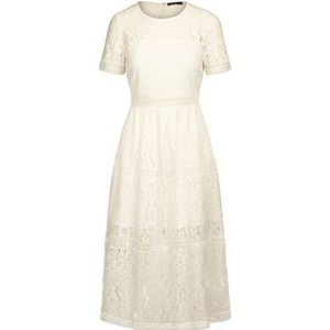 ApartFashion Midi-jurk met kant voor dames, Crème, 42