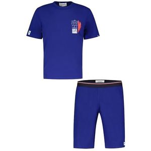 Le Slip Français - Pack pyjama court indigo équipe de France en coton 100% Made In France