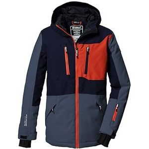 killtec Jongens ski-jack/functionele jas met capuchon en sneeuwvanger KSW 397 BYS SKI JCKT, donker navy, 152, 42288-000