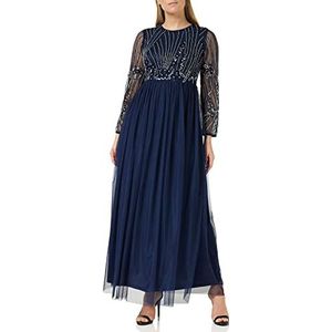 Frock and Frill Dames verfraaide jurk speciale gelegenheid, marine, 12, marineblauw, 38