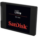 SanDisk Ultra 3D SSD 2 TB (Leessnelheid Tot 560 MB/s, Schrijfsnelheid Tot 520 MB/s, 3D NAND Technologie, NCache 2.0-Technologie) Zwart