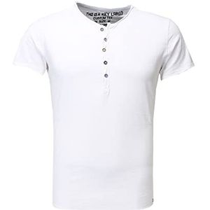 KEY LARGO Heren Lemonade Button T-Shirt, wit (1000), XL
