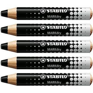 STABILO Whiteboard- en flipchartmarker - MARKdry - 5-pack - zwart