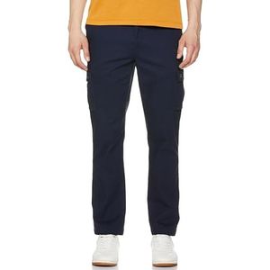 Amazon Essentials Men's Stretch-cargobroek met rechte pasvorm (verkrijgbaar in grote en lange maten), Marineblauw, 30W / 34L