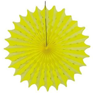 Folat 60381 Honingraat Ventilator Neon Geel-45 cm, Geel