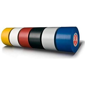 Tesa 4163 isolatietapes, PVC kunststof gecoat, houder, acryl, zelfklevend, 130 μm, 33 m x 50 mm, rood, 36 stuks